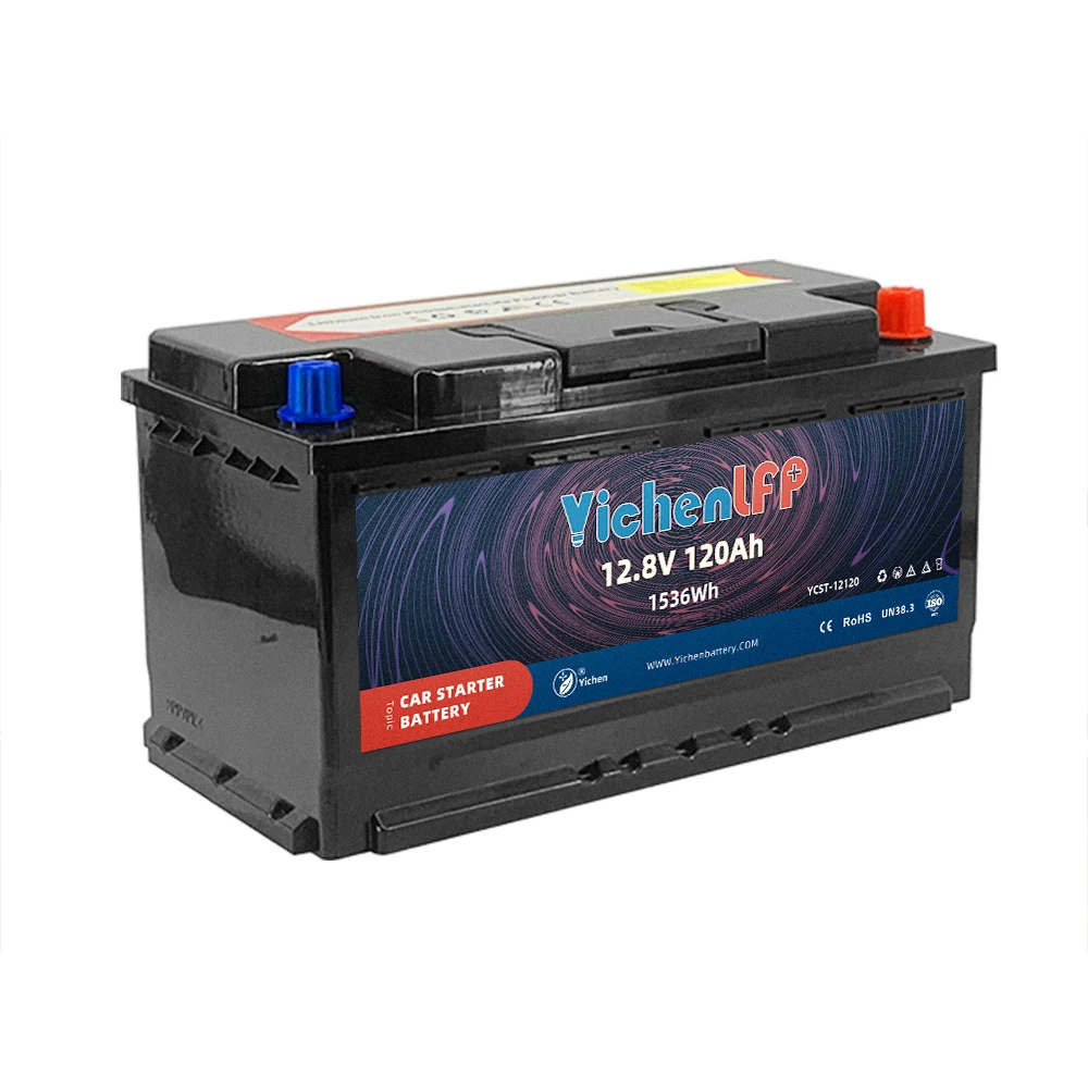 High Charge and Discharge Powerful 12V 90Ah 100Ah 120Ah LiFePO4 Car Start Battery for Solar Storage