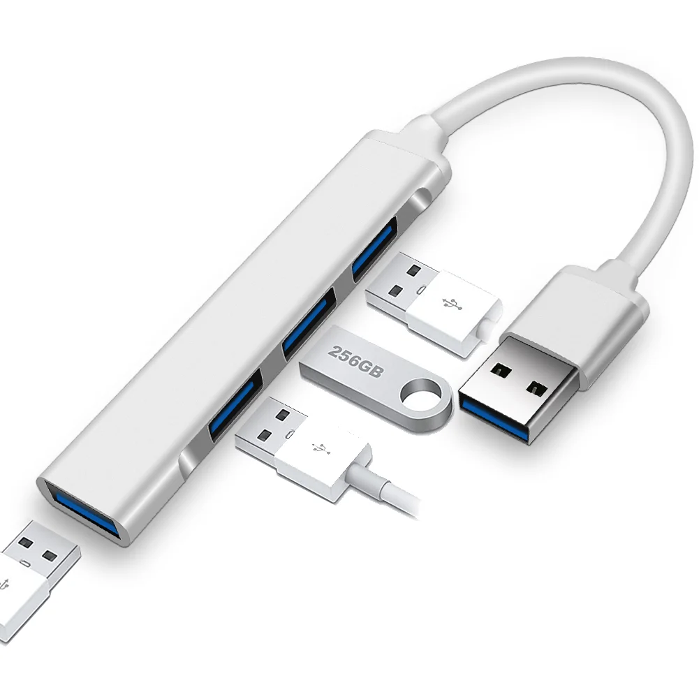 2021 в наличии 4 порта USB Hub 4 в 1 USB C 3,0 док-станция для ноутбука 2,0 для ПК клавиатура мышь компьютерные аксессуары