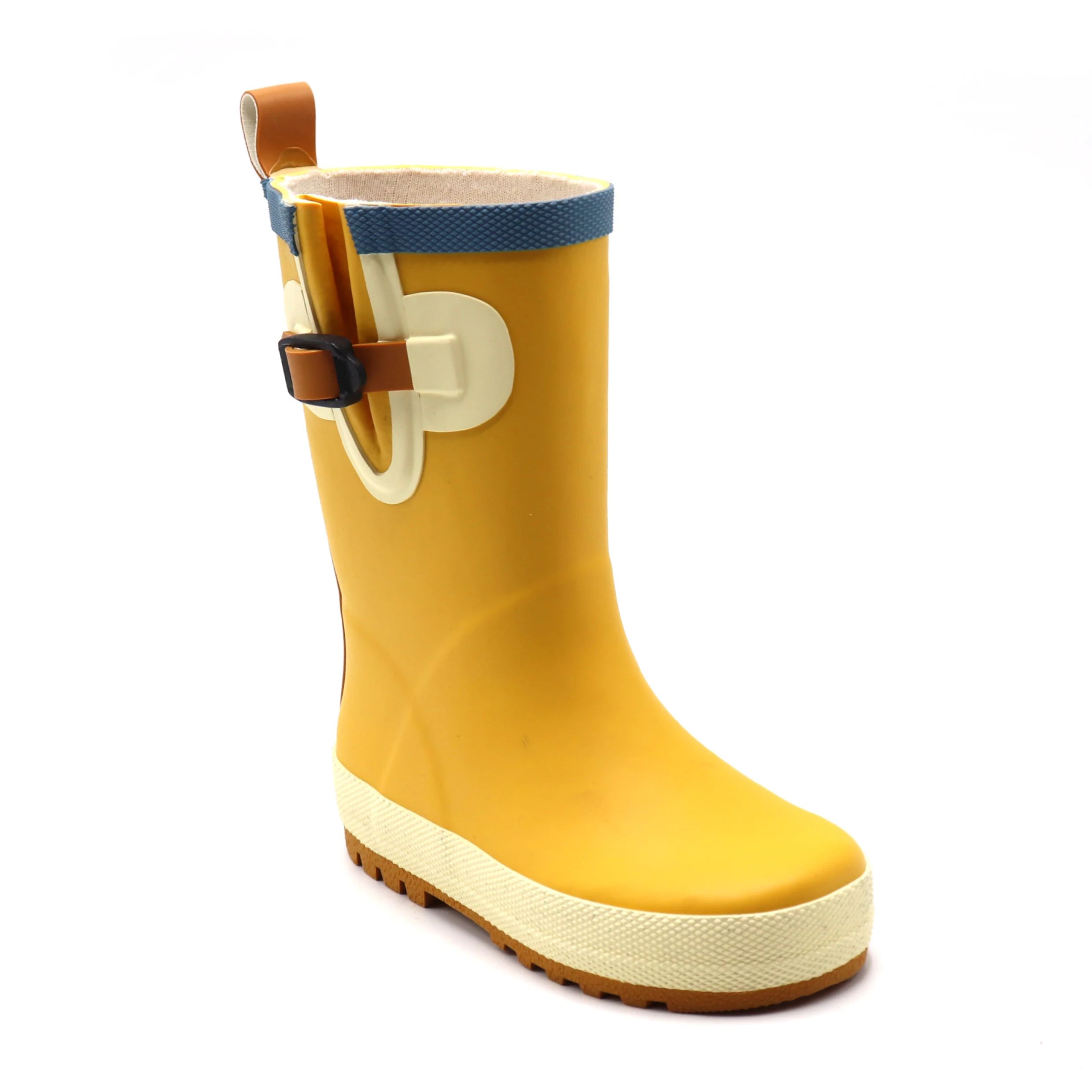Wholesale factory price brightly color rain boots yellow waterproof gumboots rubber rain shoes