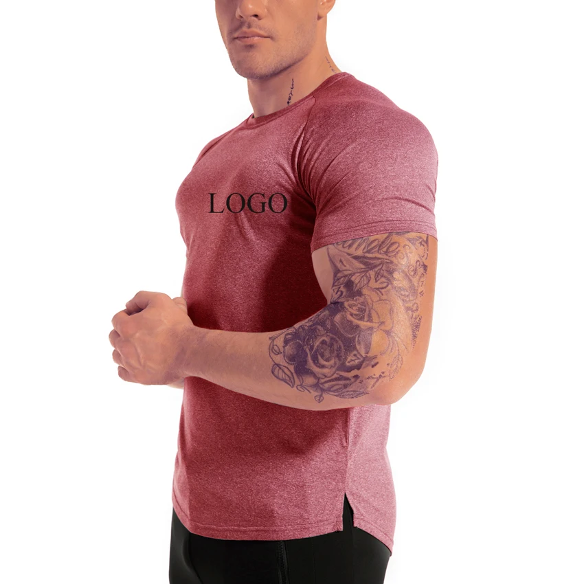 2021 Новое поступление одноцветные мужские облегающие повседневные сублимационные футболки (1600061108719)