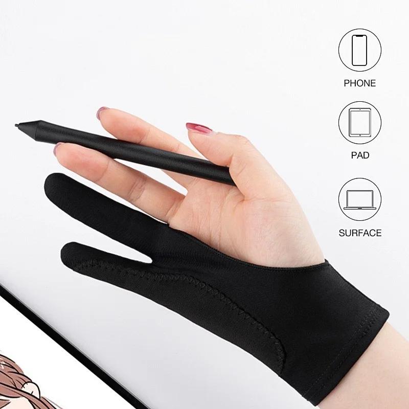 High elasticity Double layer anti accidental touch painting Writing sketching drawing gloves