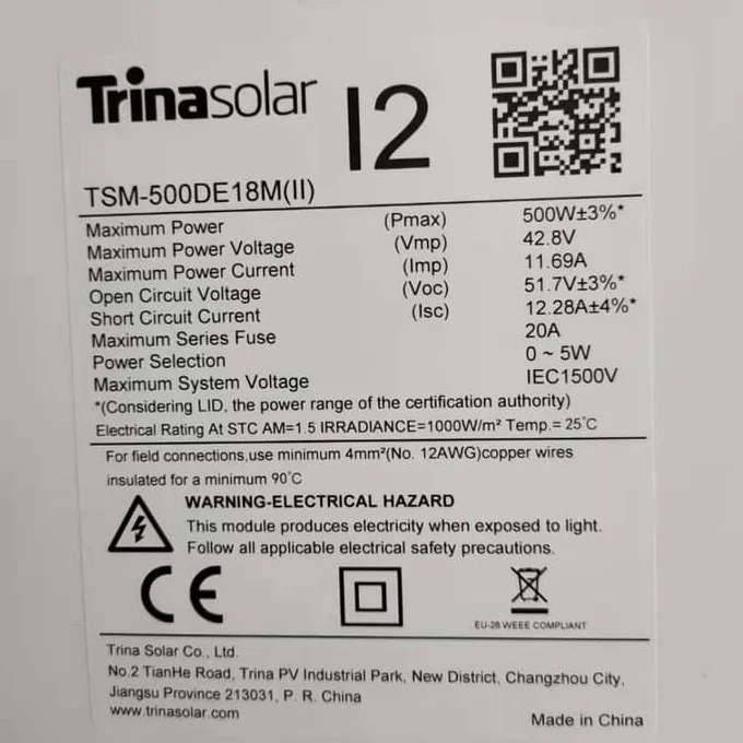 Trina Solar Panel TSM-DE18 500Watt 505w 670w Mono Price