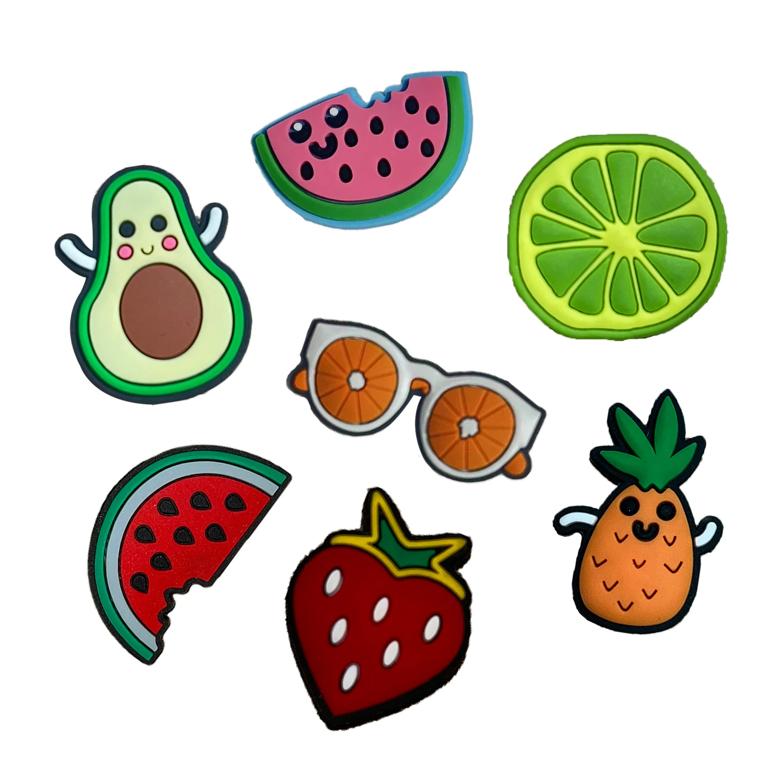 Cartoon Fruit Charm Crocodile Shoes Flower PVC Shoes Buckle Clogs Shoes Sandals Decoration
