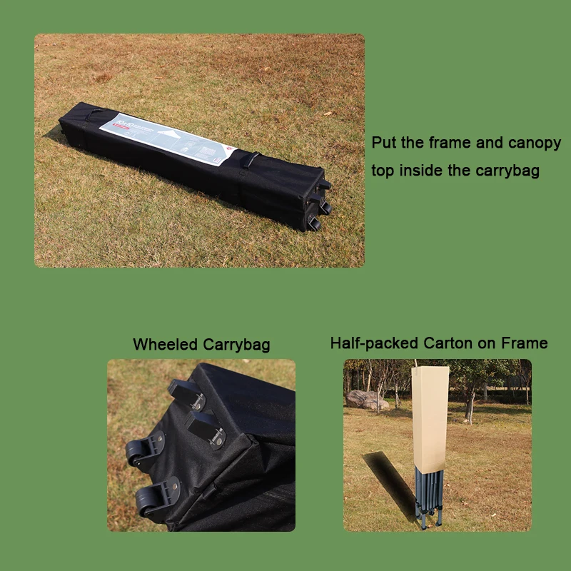 market price 2.4x3 oxford awning canopy steel folding tent with carry bag