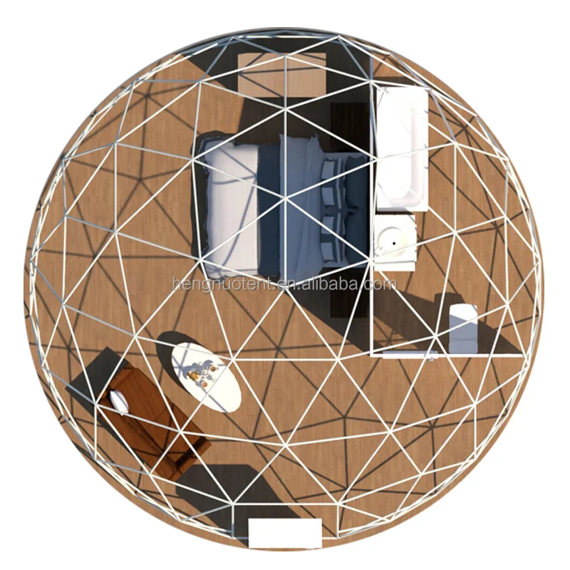 5m 6m 7m Luxury Resort Tent Dome Hotel Garden Geodesic Dome Tents With Large Bay Window