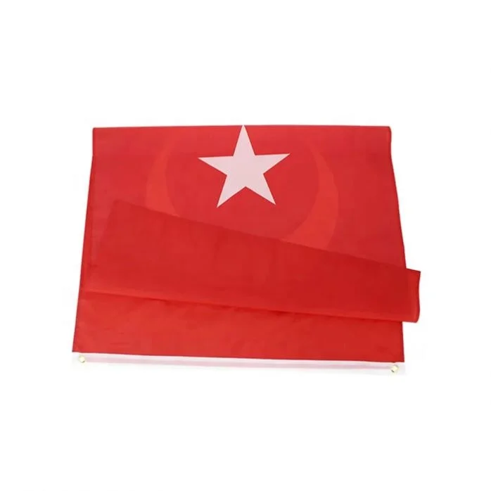 Turkey Turkish Flag Polyester Large 3X5 Ft In Double Stitch 100D Polyester With Brass Grommets For Country Events