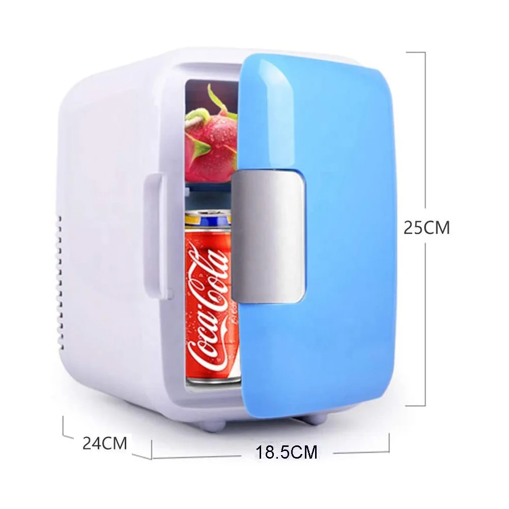 Home and Vehicle 4L Car Refrigerators Car Cooler Ultra Quiet Low Noise Car Mini Refrigerators Freezer Cooling Heating Box Fridge