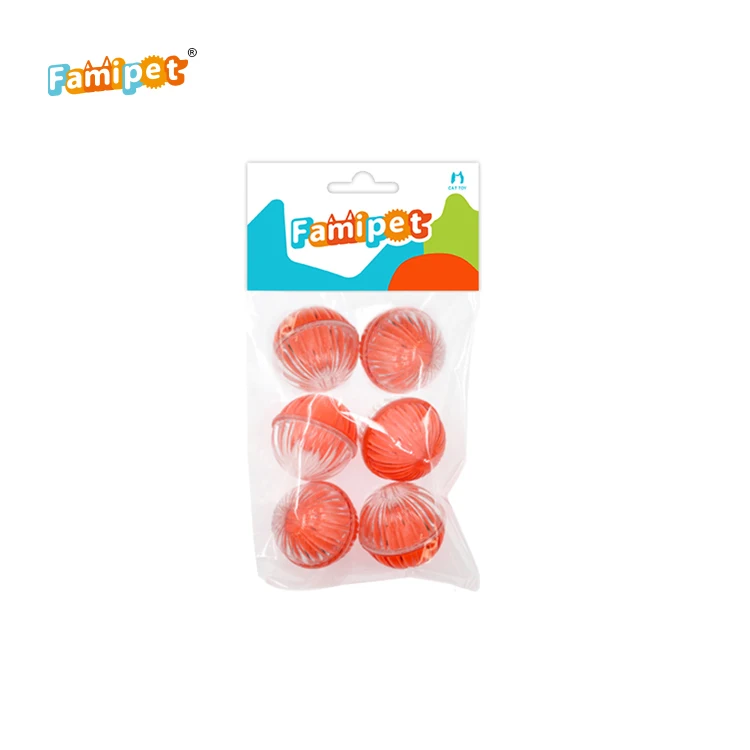 
Professional Manufacture Funny Plain Plastic Balls With Bells Competitive Price Interactive Cat Toy 