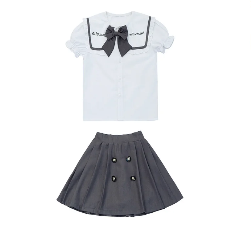 Summer Kids Clothes School Uniforms for Girls Suits Fashion Suit Boys Set School Uniforms