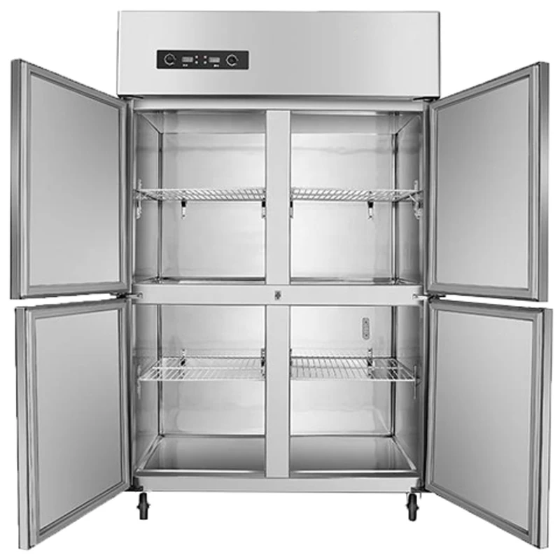 
Stainless steel vertical commercial four-door freezer for household hotel supermarket catering industry freezing 