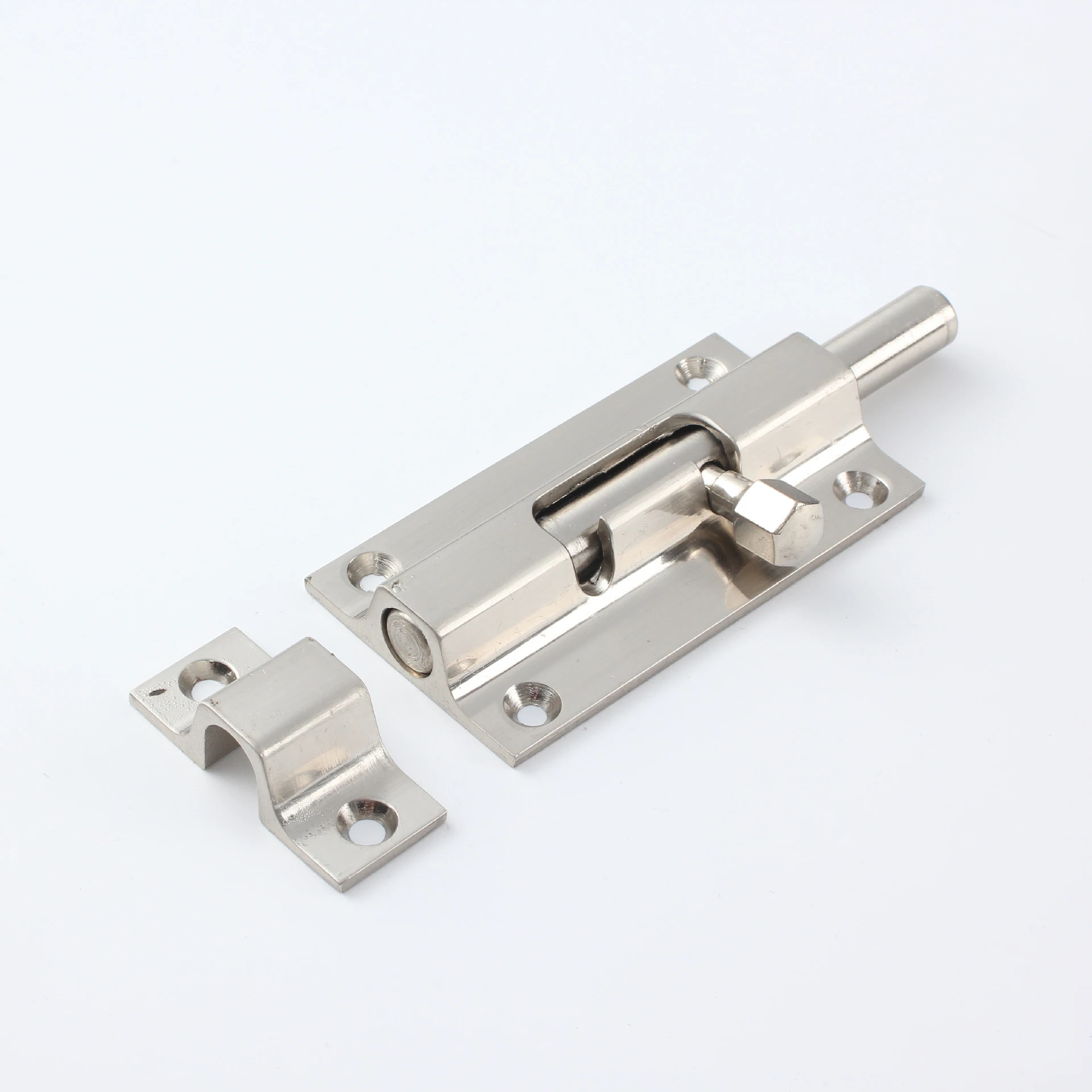 Zinc Alloy Heavy Duty Satin Chrome Sliding Type Barrel Door Tower Bolt