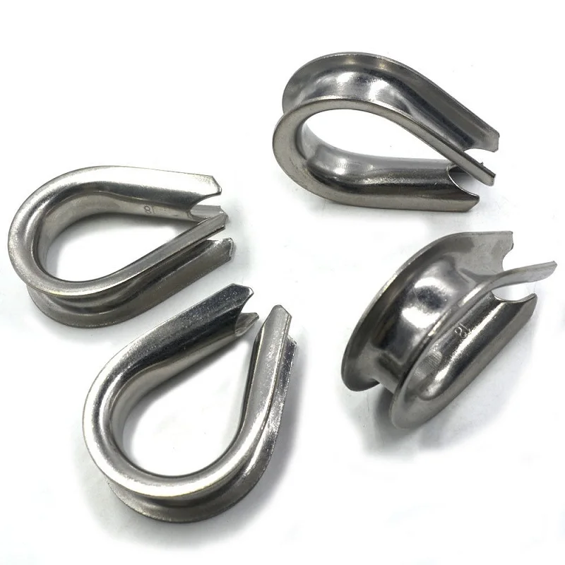 Factory Customized size Stainless Steel 304/316 Cable Thimble Wire Rope Thimble