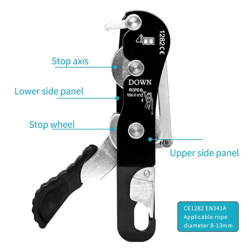 OEN STONE CE Certified Climbing Rope Rappelling Stop Descender