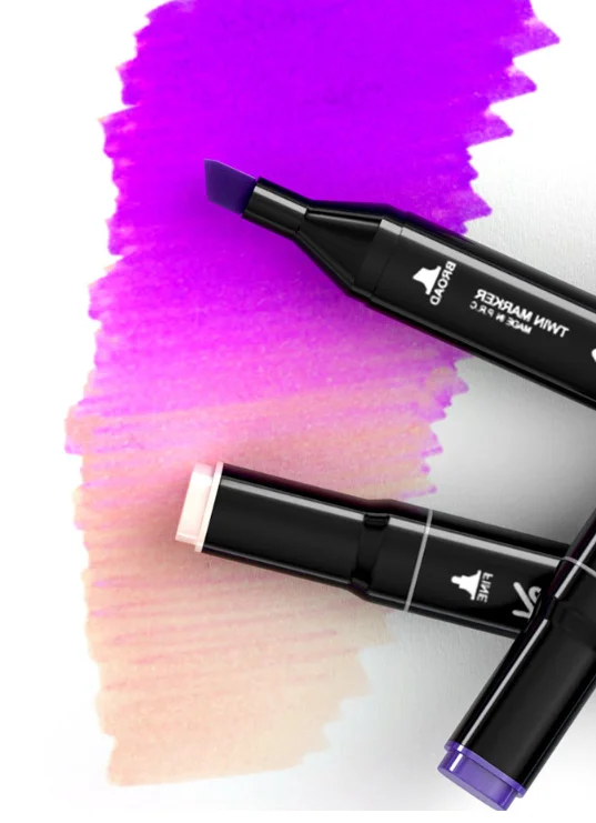 30/40/60/80 Color Markers Dual Brush Alcohol Felt Pen Manga Sketching Art School Supplies Drawing Set