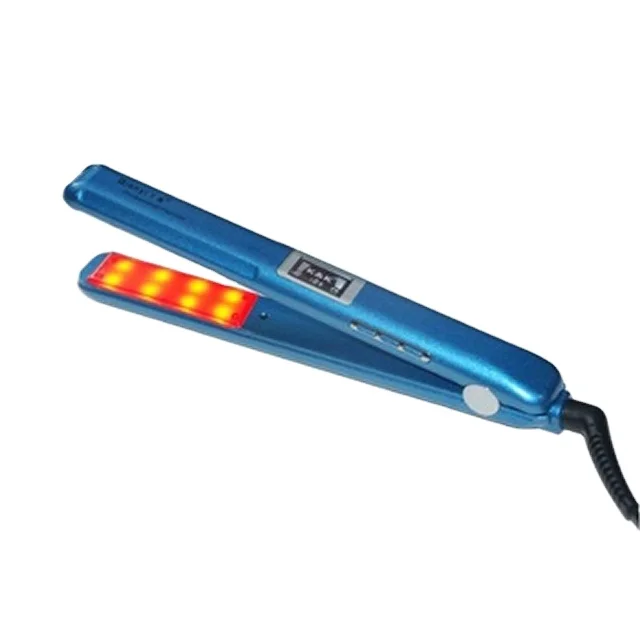 Ultrasonic Infrared Technology Steam Hair Straightener Cold Treatment Flat Iron Titanium Ceramic PTC Plastic French Hotel Use