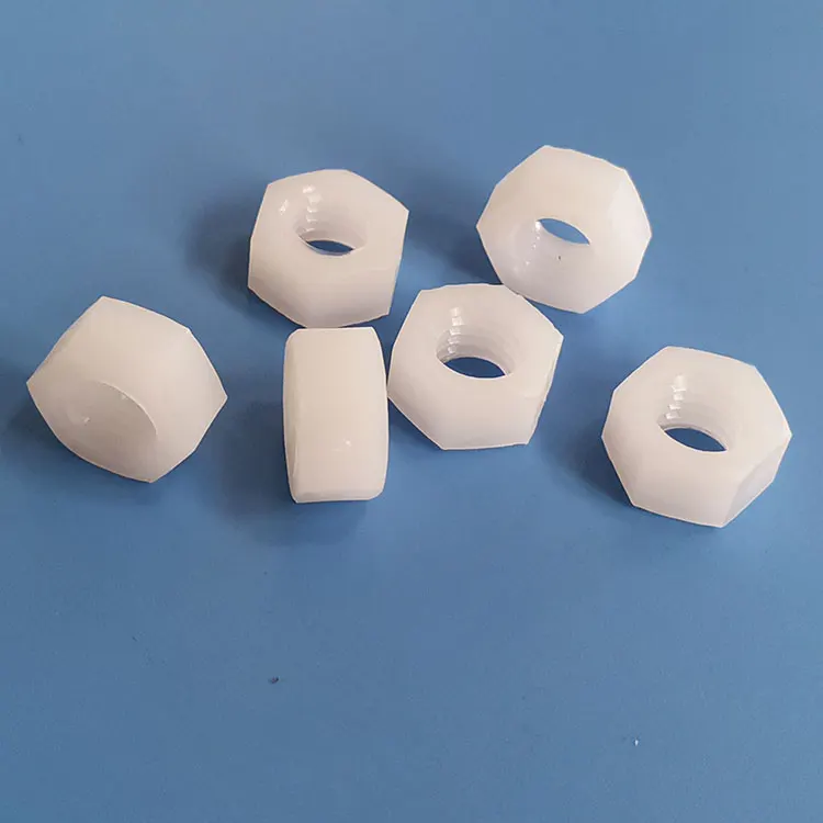 M8 Nylon hexagon nuts PA66 material plastic locking hexagon nuts plastic fasteners Pitch 1.25mm