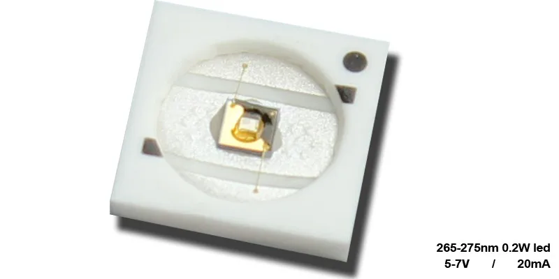 1W 275nm SMD UVC led with base