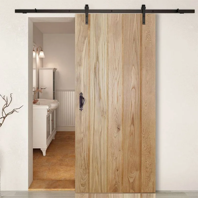 American red oak solid wood sliding doors for bathroom cheap wood bathroom door sliding bathroom wood door
