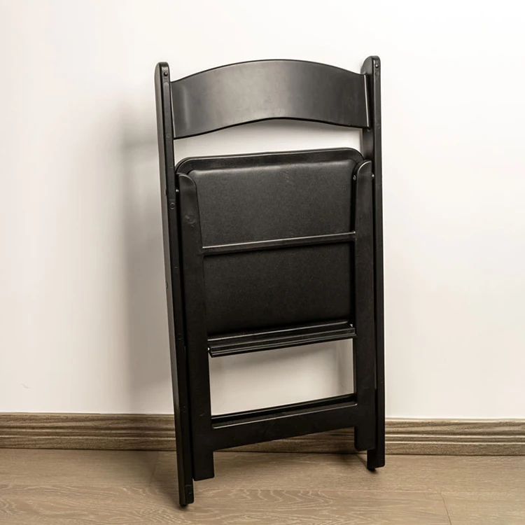 Huihong cheap plastic folding chairs prices in bulk plastic black outdoor wedding foldable plastic chair event