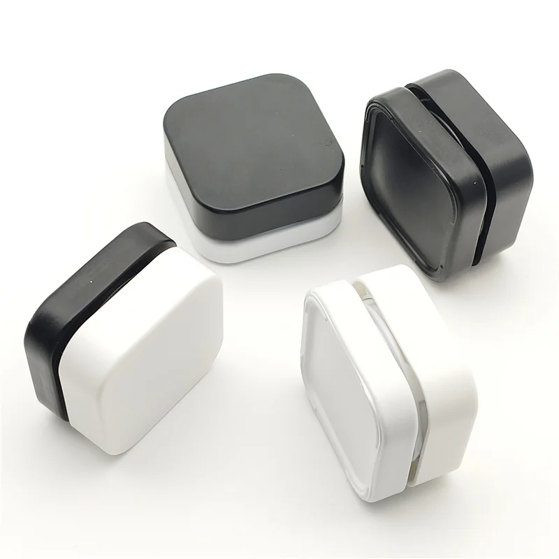 Qube 3ml 5ml 7ml 9ml blam opaque black white Square Premium Glass Concentrate Jar Clear Glass jar with Child Safe Lid