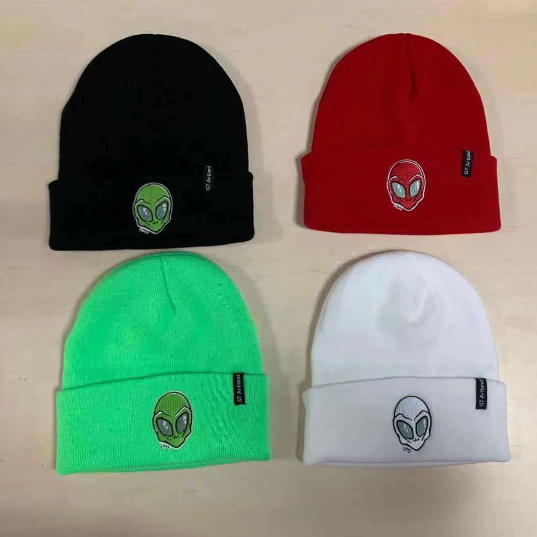 Custom embroidery logo Acrylic Kid Winter Warm Double Knit Unisex Sports Beanie Hats Custom Beanie with Logo