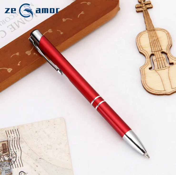 High Quality Fast Dispatch Promotional Click Aluminum Custom Logo Laser Engraved Free Samples Metal Ballpoint Pen