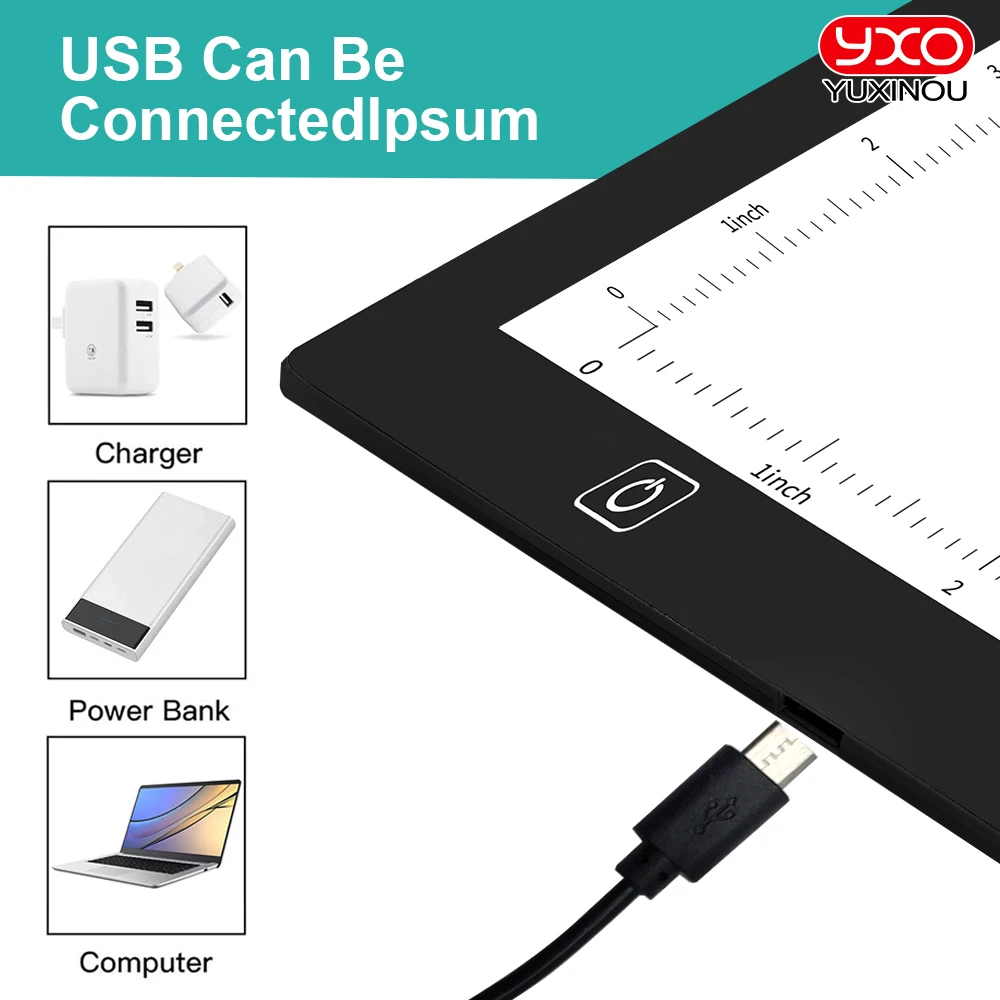A4 Slim Portable LED Lightbox Magnetic Tracer USB Power Cord Adjustable Brightness LED Art Tracer Pad