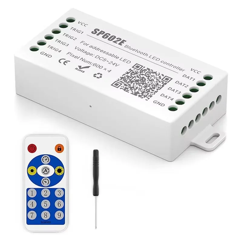 DC5-24V SP602E WS2811 Светодиодный пиксельный контроллер 4-канальный сигнал поддерживает как приложение для смартфонов так и удаленный