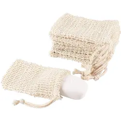 Siicoo Wholesale Bathroom Personal Effects Cotton Mesh Sisal Soap Saver Bag