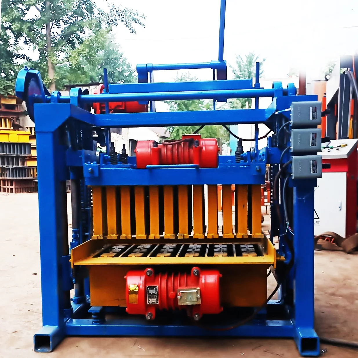 Shiyue Qtj4-40 manual concrete hollow block cement brick forming machine manufacture for Congo