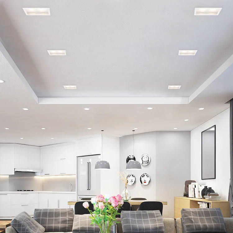 
Puluoti Lamp Holder Adjustment Free Removal of Light Source Recessed LED Spotlight 