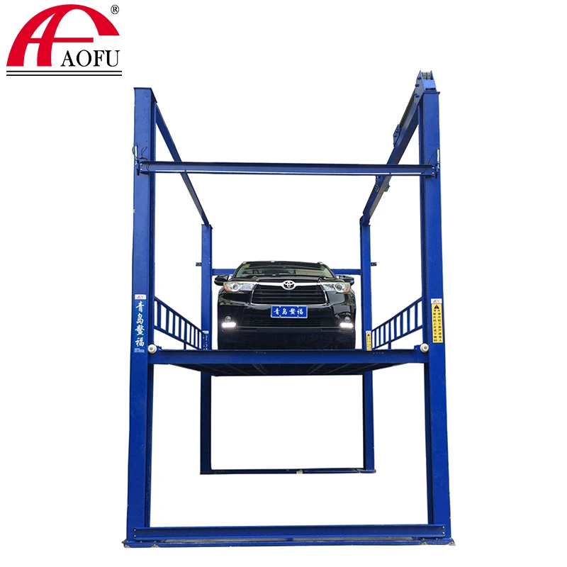 factory AOFU CUSTOMIZED  hydraulic cylinder double chain car lift parking  3000 kg, 4000 kg, 5000 kg
