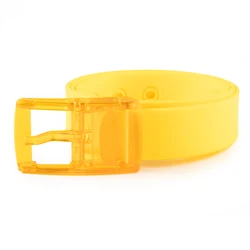 Hot Selling TPE Material Belt Unisex Colorful Plastic Pin Buckle Silicone Waist Belt For Men Women