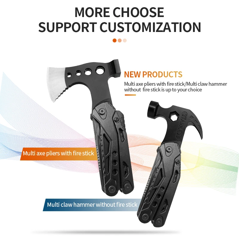 Spot multifunctional tool hammer pliers outdoor survival camping mini claw hammer