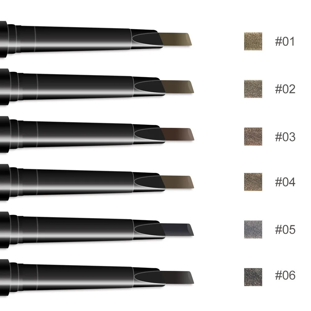 Double -Headed Eyebrow Pencil Waterproof Sweat Anti -Sweat Is Not Easy To Drop Color Very Fine Gradient Tube Brow Pencil