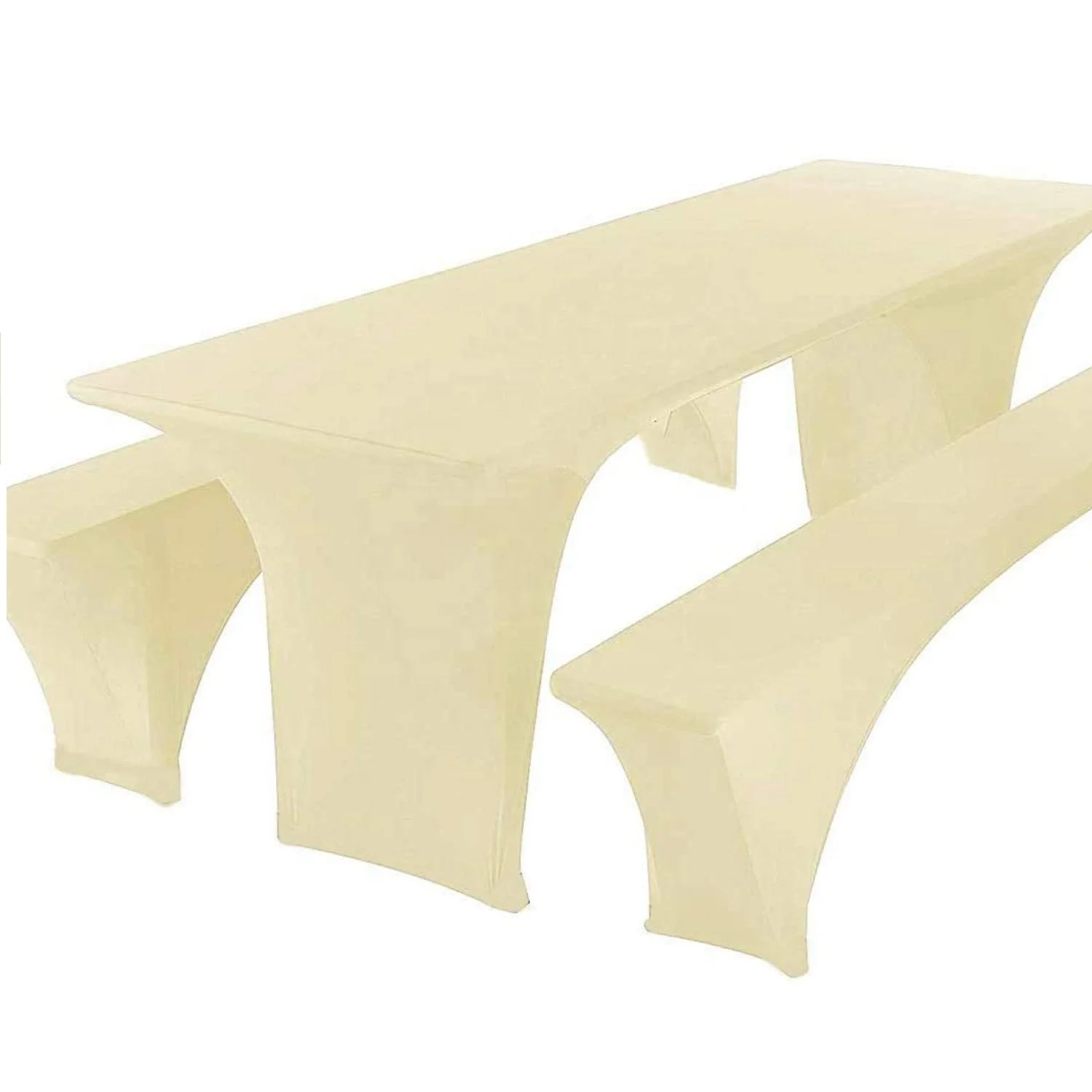 customized logo printing spandex picnic table cover with beer bench cover set chair cover wedding