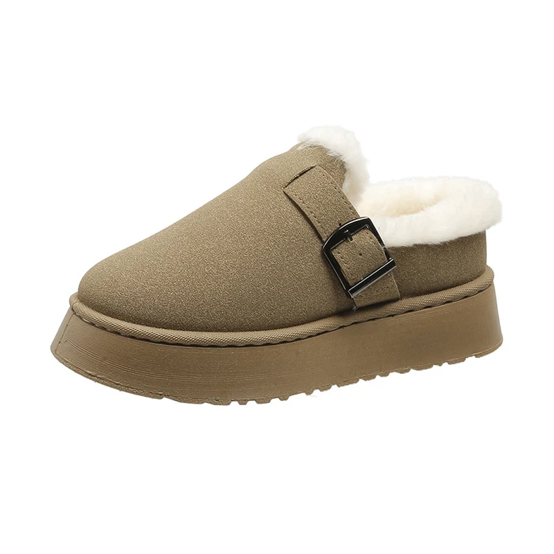 Ladies Casual Thicken Sole Fur Slipper Winter Warm Plush Snow Boots 2023 Classic Simple Shoes Winter Shoes For Women