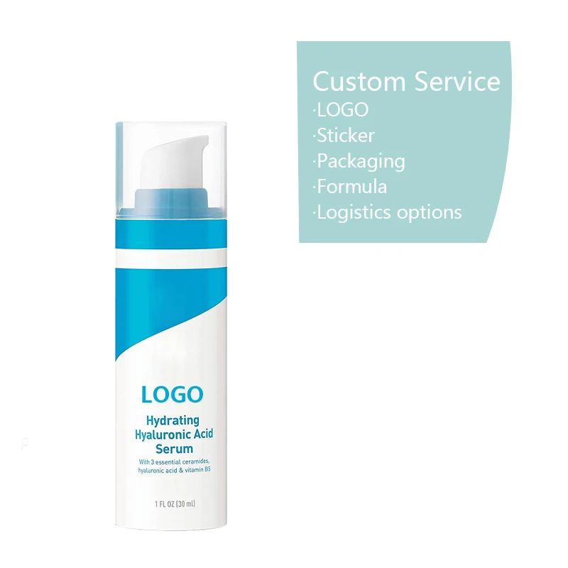 Wholesale Hyaluronic Acid Face Serum Moisturize Shrink Pores Brighten Improve Fine Lines Lifting Firming Amide Face Essence Skin