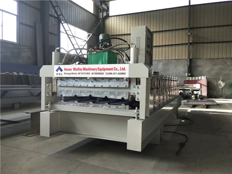 Double deck galvanized roof tile panel roll forming machine color sheet production line