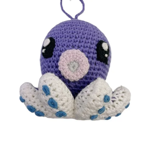 
Safe organic cotton handmade baby toy crochet octopus aldi best seller 