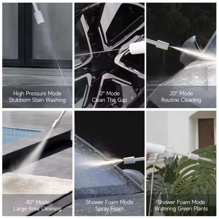 Mijia Wireless Car Washing Machine Home 2.4 MPa High Pressure Sprayer Sprinkler Cleaner Foam Generator Cleaning Care Car