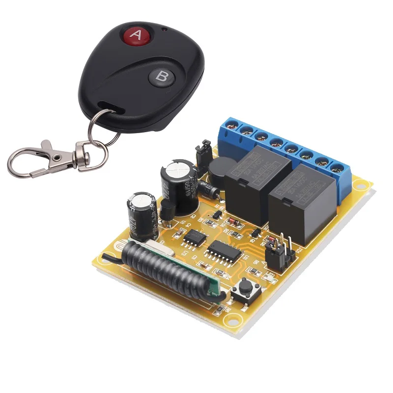 DC 12V 24V  433MHZ 2CH wireless remote motor control switch
