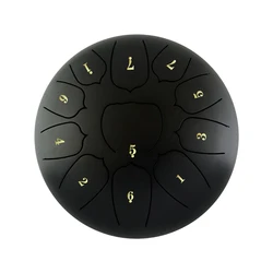 Steel Tongue Drum Percussion Instrument Hand pan Drum with Bag manual and Mallets for Meditation Entertainment