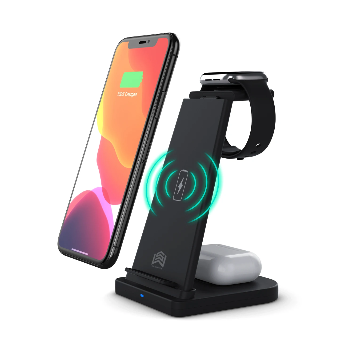 
Mobile phone wireless charging applies all systems 3 in 1 fast wireless charger iphone wireless charger 