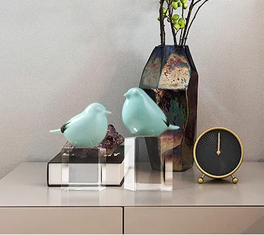 Nordic style unique handmade art and crafts with decorations for home of bird ornaments