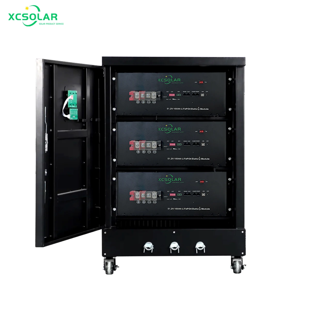 XC High Voltage Racked/Stackable Lithium Ion Battery 48V 51.2V 50Ah 100Ah Lifepo4 Batteries Pack for Solar Energy Storage System