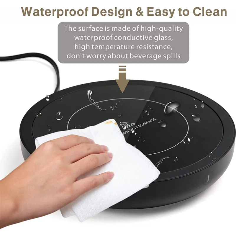 New 3 Temperature Setting Auto Shut Off Electric Beverage Cup Warmer Heating Coaster Plate Milk Tea Smart Coffee Mug Warmer