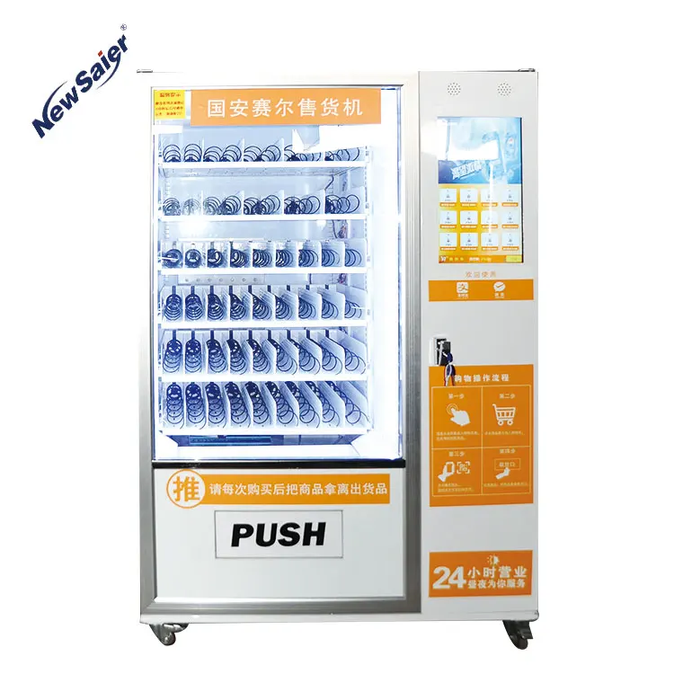 outdoor self-service vending machine for foods and drinks