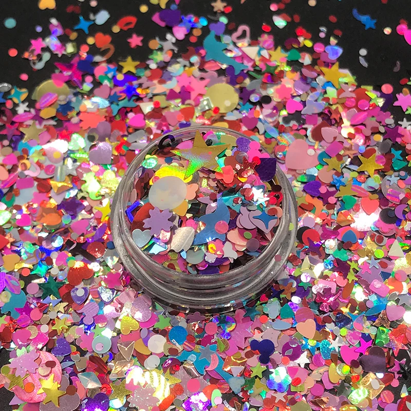 Bulk Shimmer Chunky Glitter Decoration for Face Nail Hair Eyes or Lips DIY for Slime Crafts