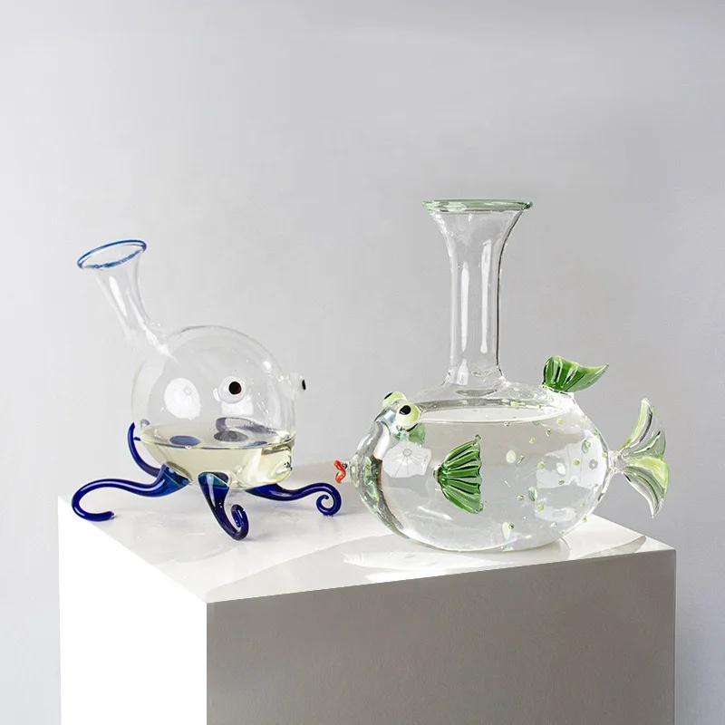 Octopus Shape High Borosilicate Hand-blown Glass Wine Decanter Liquor Dispenser Glass Decanter Glass Decanter Bottles for wine